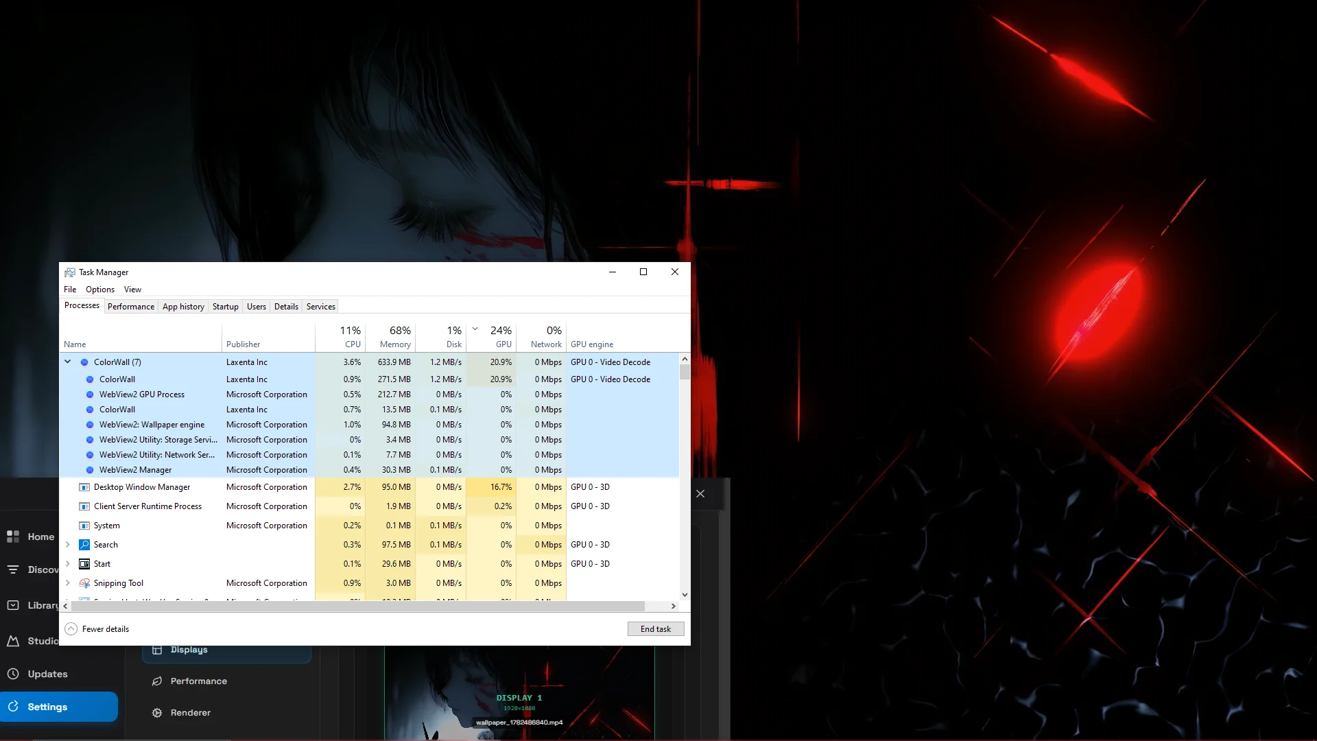 ColorWall benchmark - click to view full comparison